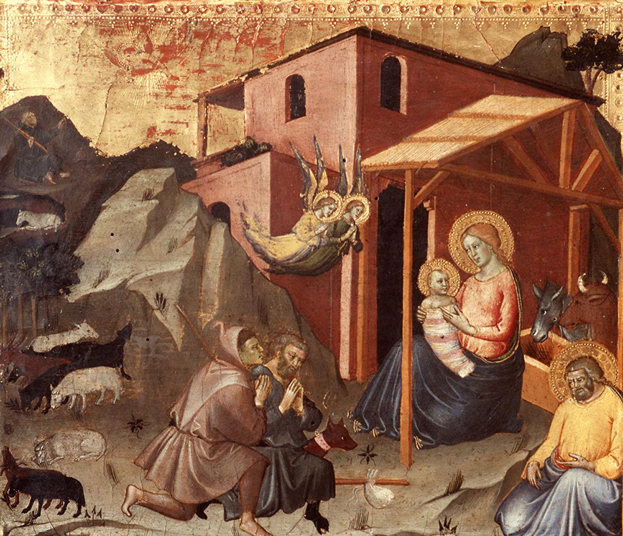 adorazione dei pastori (scomparto di predella) di Mariotto di Nardo (sec. XIV)