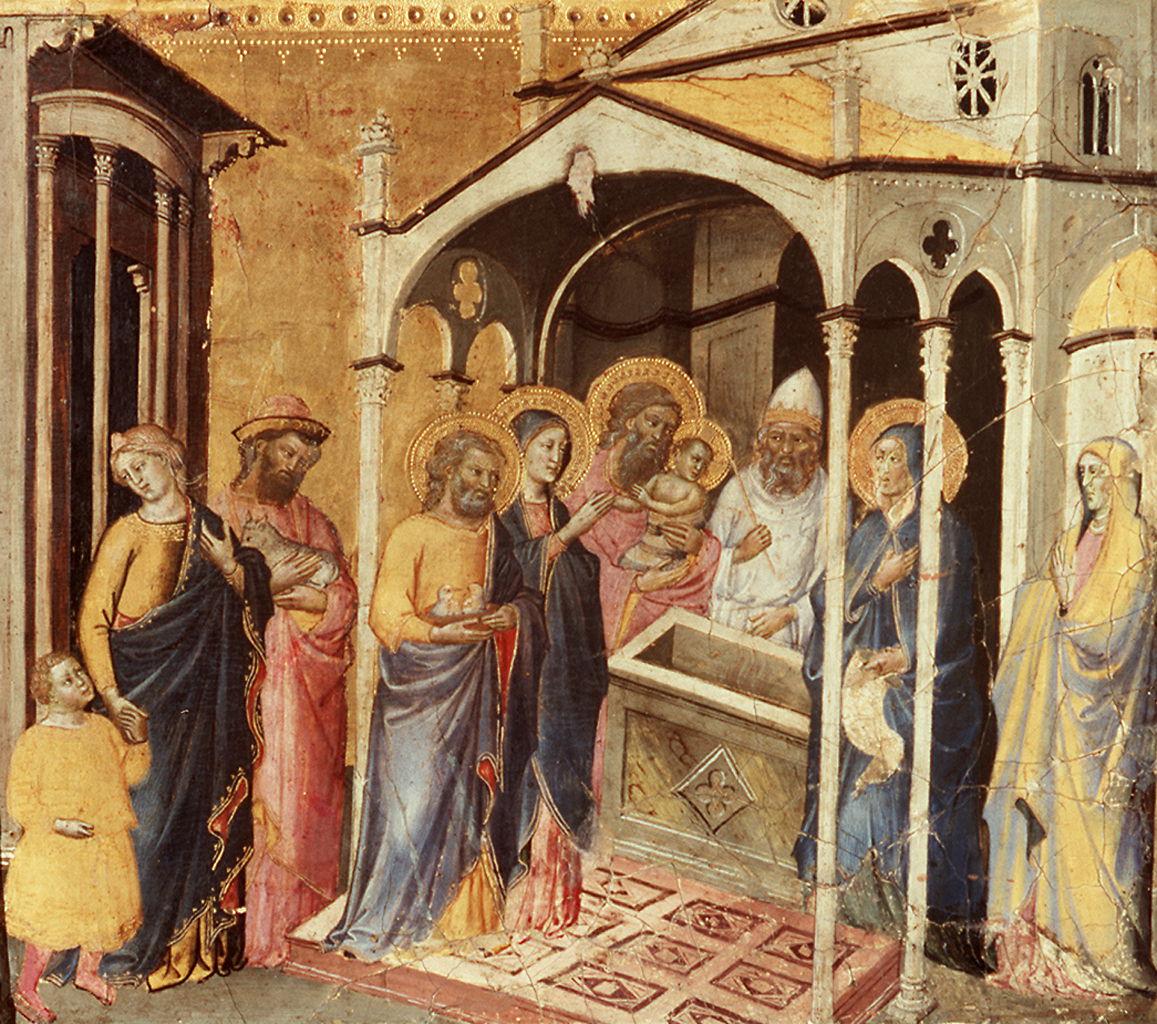 presentazione di Gesù al tempio (scomparto di predella) di Mariotto di Nardo (sec. XIV)
