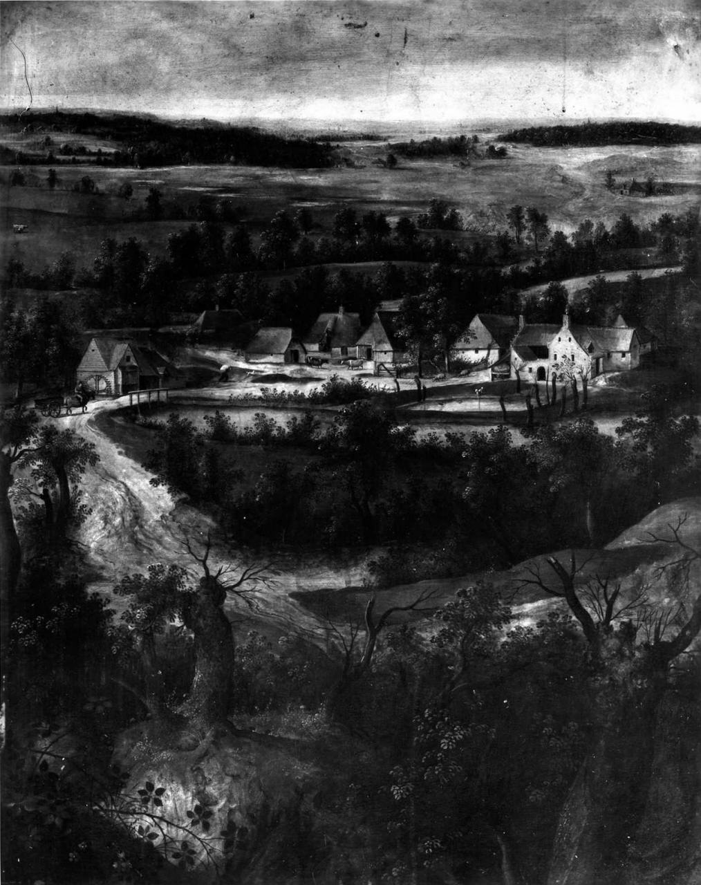 paesaggio (dipinto) - ambito fiammingo (sec. XVII)