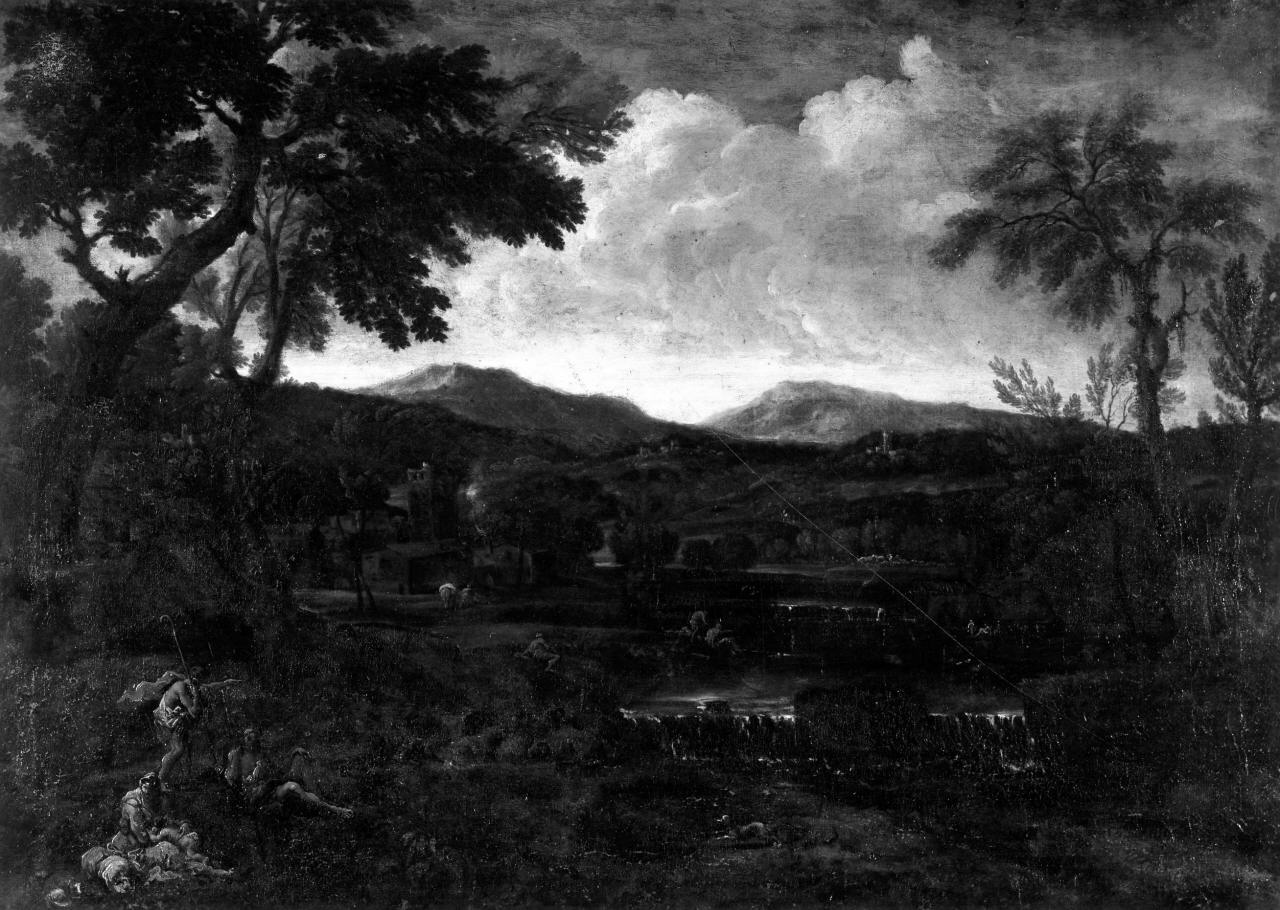 paesaggio con figure (dipinto) di Onofri Crescenzio (attribuito), Magnasco Alessandro (attribuito) (primo quarto sec. XVIII)
