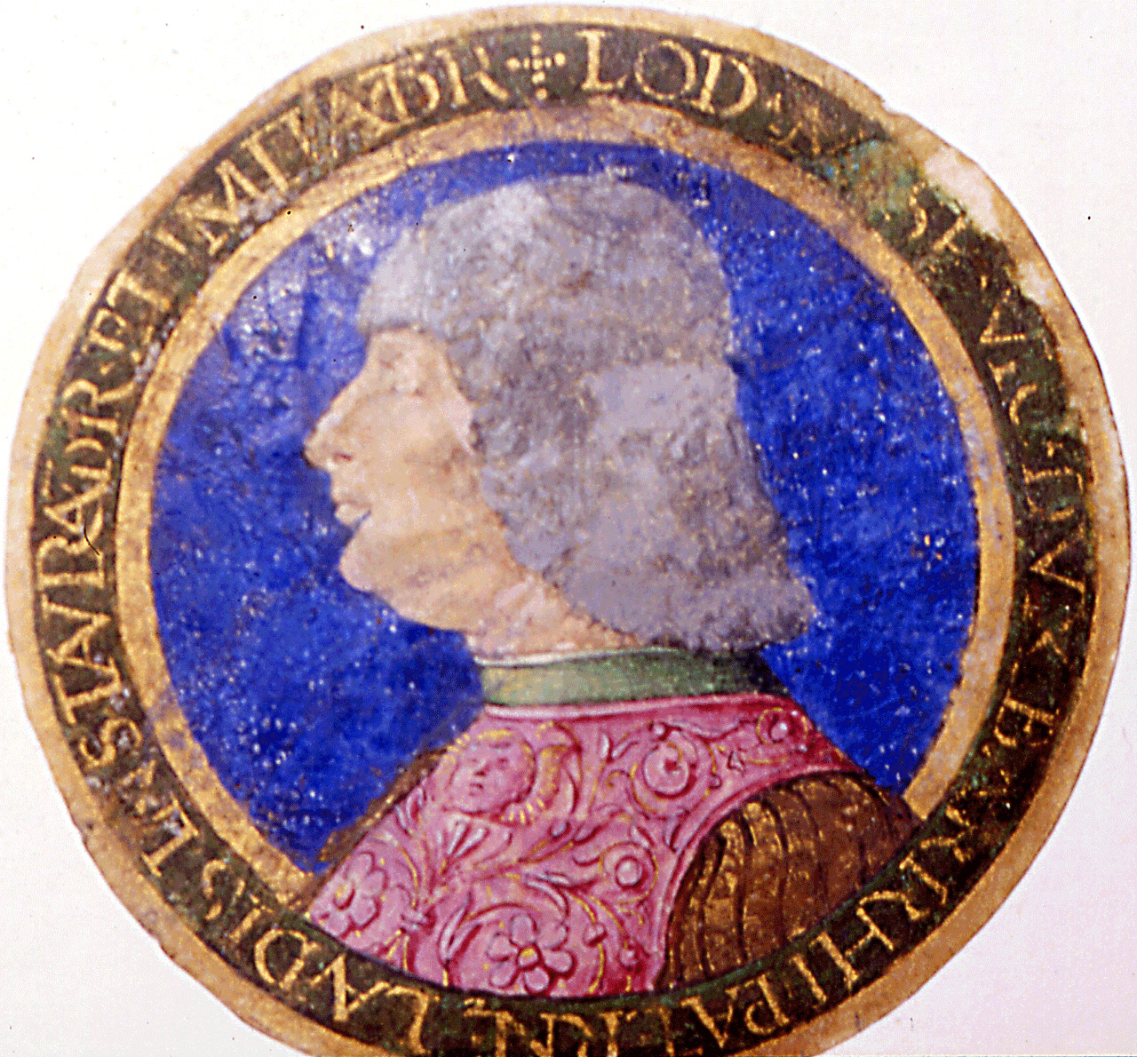 ritratto di Ludovico il Moro (miniatura) di Birago Giovan Pietro (sec. XV) 
