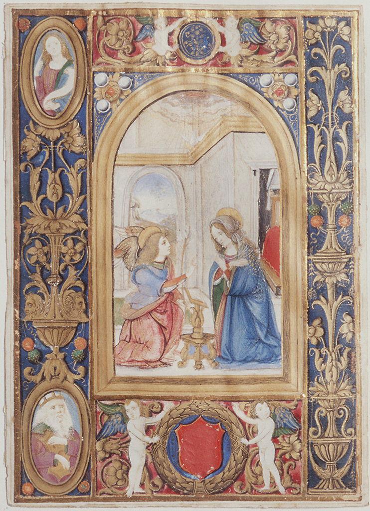 Annunciazione (miniatura) - ambito fiorentino (seconda metà sec. XV)