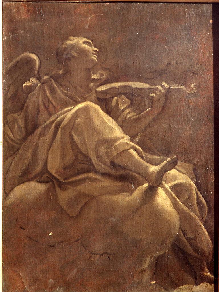 angelo musicante con viola (dipinto) di Zuccari Taddeo (bottega) (fine sec. XVI)