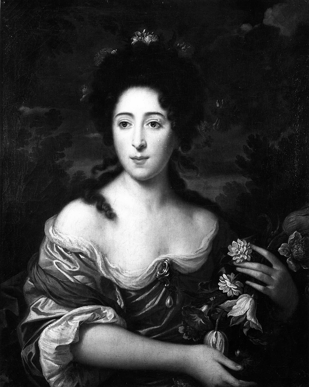 ritratto di Aldobrandina Colombini Castellani come Flora (dipinto) di Franchi Antonio detto Lucchese (sec. XVII)