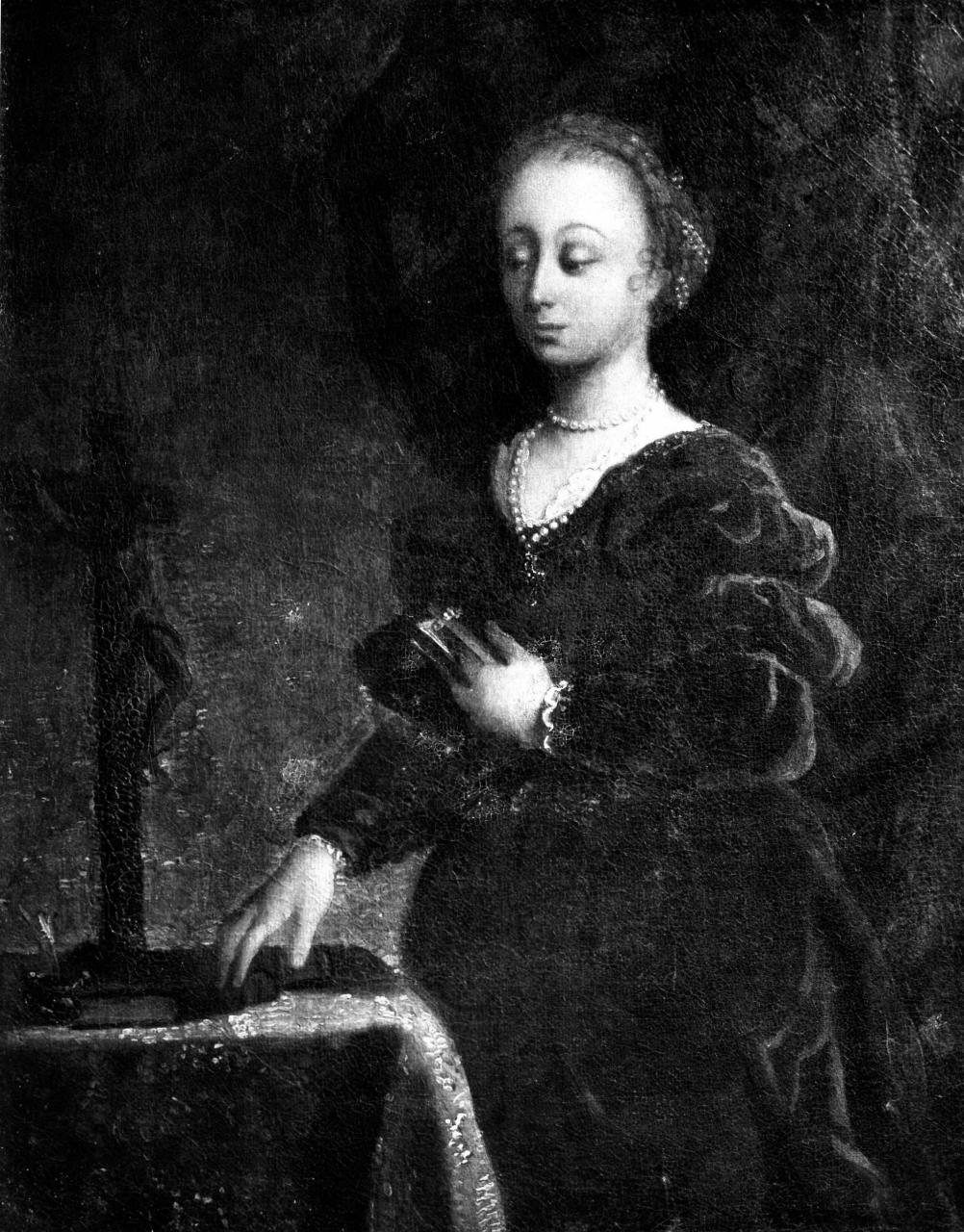 ritratto di donna (dipinto) di Netscher Caspar - ambito olandese (seconda metà sec. XVII)