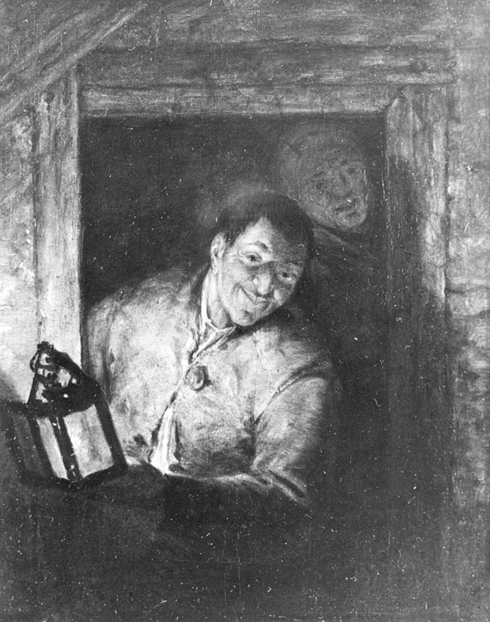 ritratto d'uomo con lanterna (dipinto) di Van Ostade Adriaen (sec. XVII)