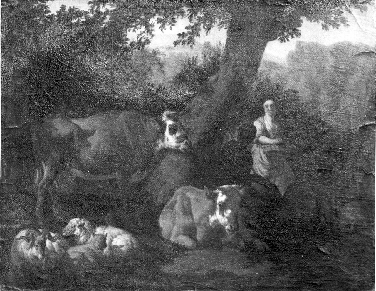 scena pastorale (dipinto) di Van der Velde Adriaen (attribuito) (sec. XVII)