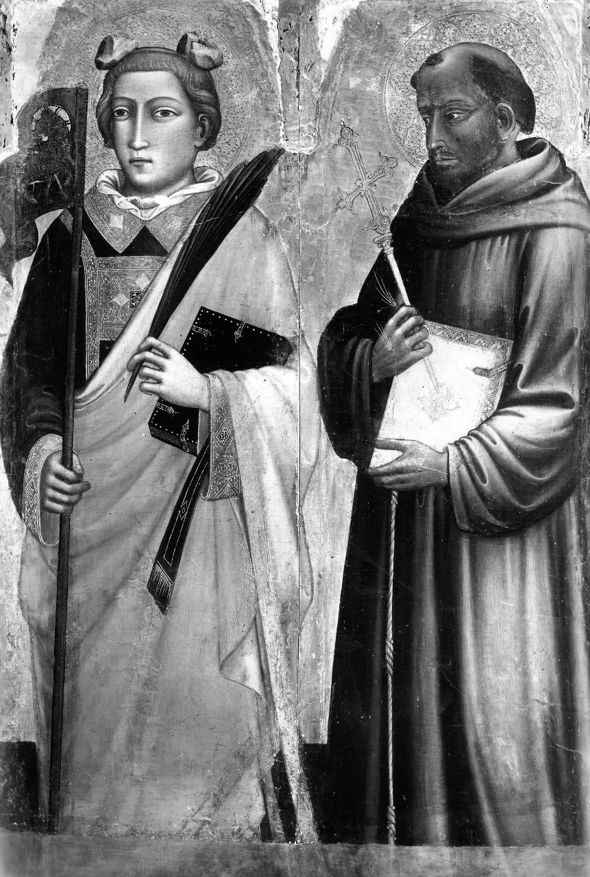 Santo Stefano e San Francesco d'Assisi (dipinto, elemento d'insieme) di Mariotto di Nardo (fine sec. XIV)