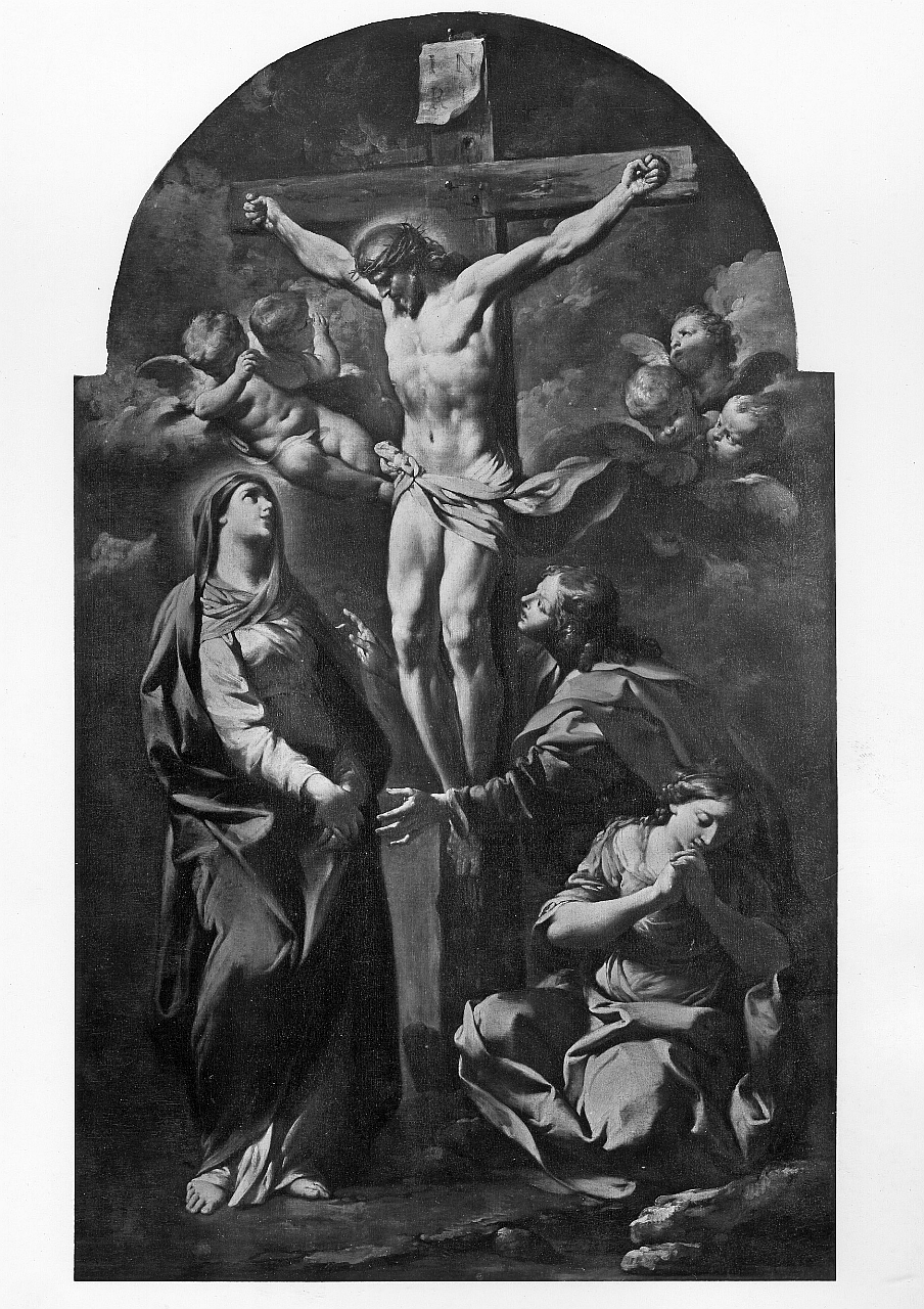 crocifissione di Cristo (dipinto) di Ferretti Giovanni Domenico (secondo quarto sec. XVIII)