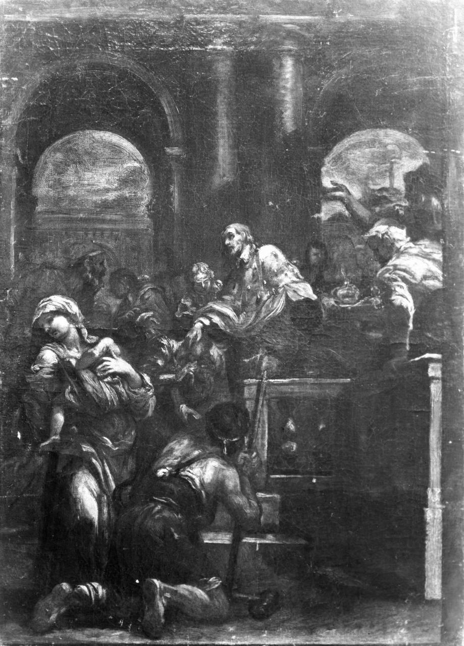 San Luigi di Francia guarisce gli scrofolosi (dipinto) di Franceschini Baldassarre detto Volterrano (sec. XVII)