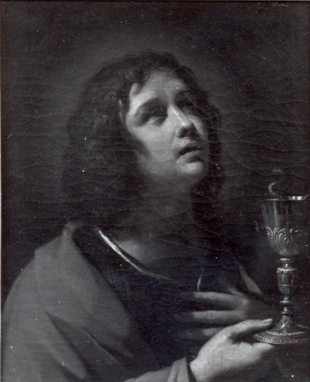 San Giovanni Evangelista (dipinto) di Barbieri Giovanni Francesco detto Guercino (attribuito) (prima metà sec. XVII)