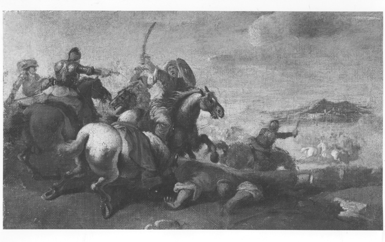 battaglia (dipinto) di Ambrogio da Fossano detto Bergognone (maniera) (seconda metà sec. XVII)