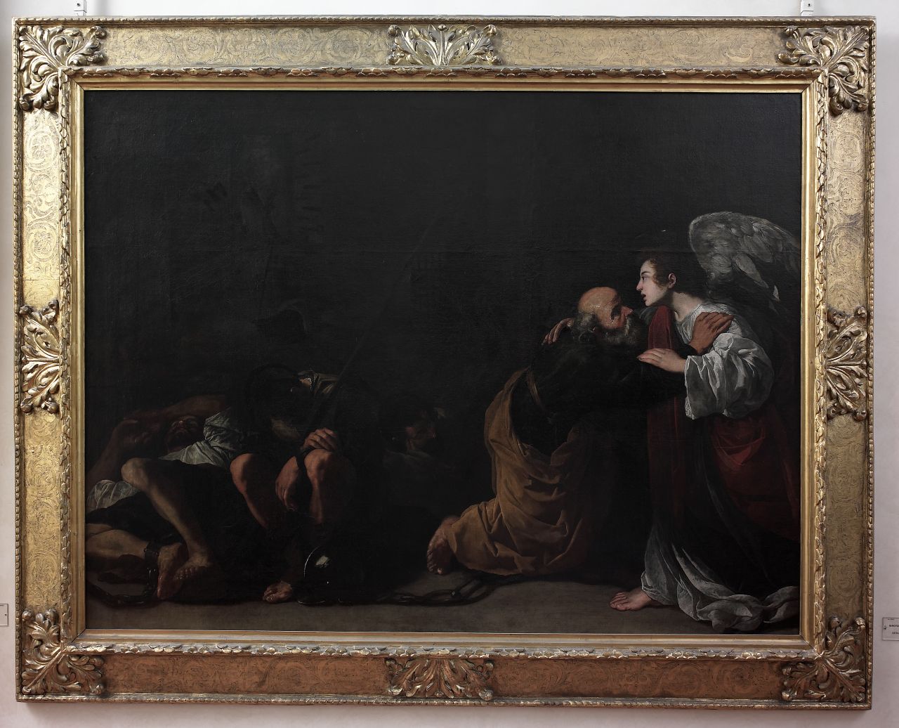 San Pietro liberato dal carcere da un angelo (dipinto) - ambito francese (sec. XVII)