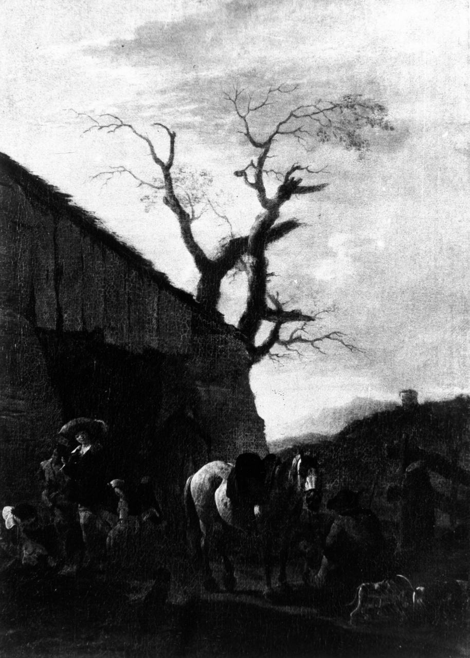 cacciatori (dipinto) di Van Laer Pieter Jacobsz detto Bamboccio (sec. XVII)