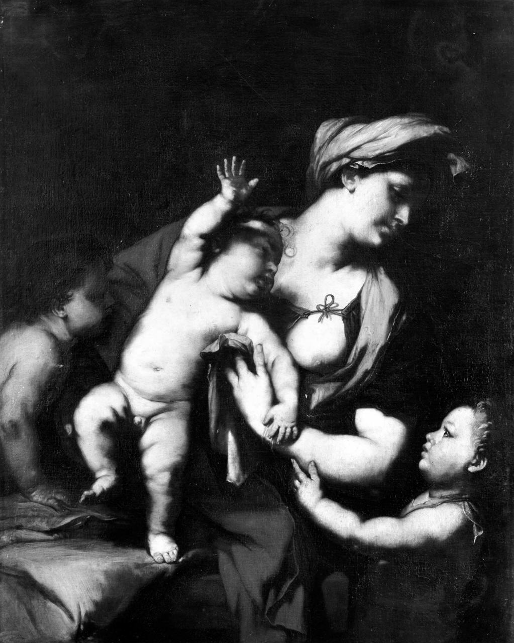 Carità (dipinto) di Giordano Luca (attribuito) (sec. XVII)