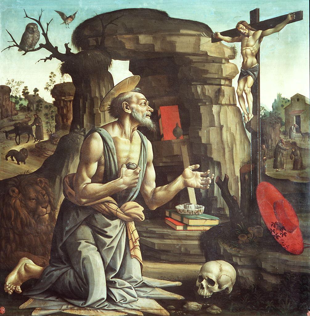 San Girolamo penitente nel deserto (dipinto) di Bartolomeo di Giovanni (sec. XV)