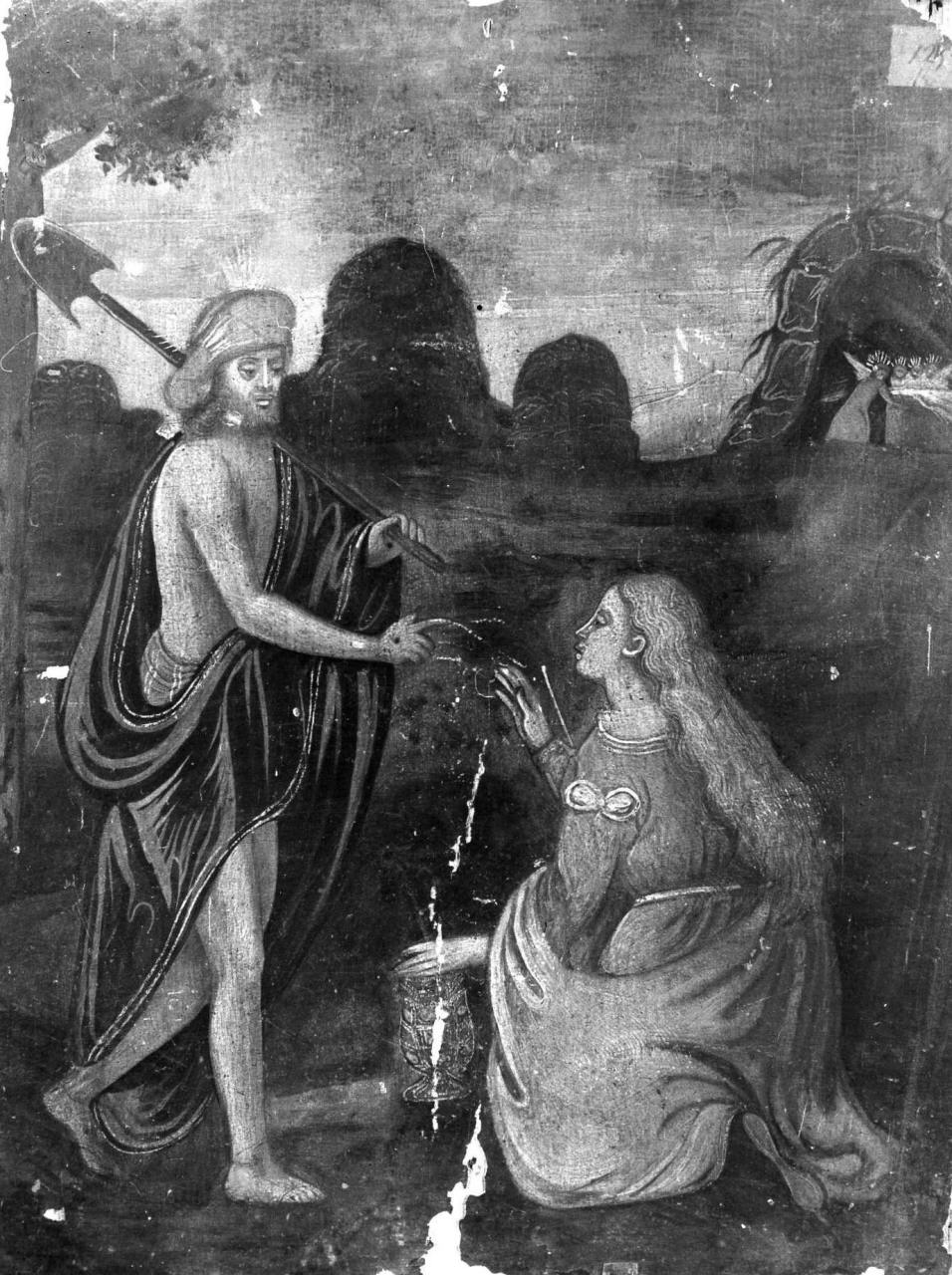 apparizione di Cristo risorto a Santa Maria Maddalena (dipinto) - ambito veneto, ambito cretese (sec. XVI)
