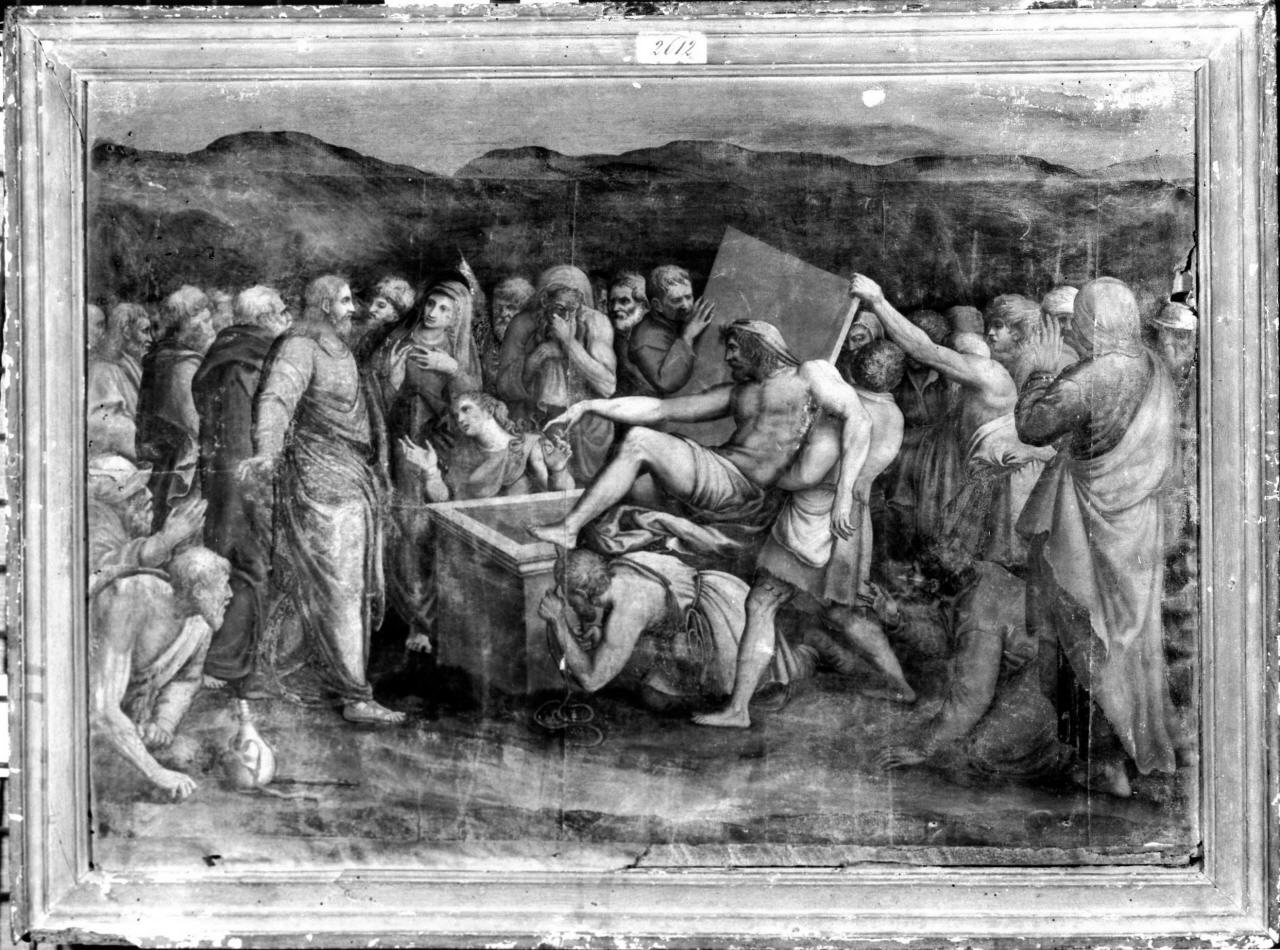 resurrezione di Lazzaro (dipinto) - ambito romano (sec. XVI)