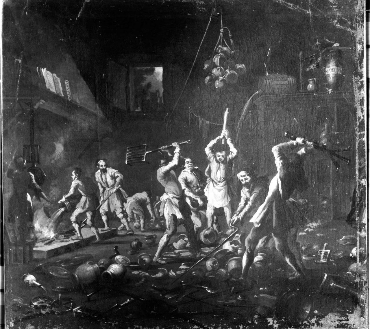 scena di genere (dipinto) - ambito fiorentino (prima metà sec. XVIII)