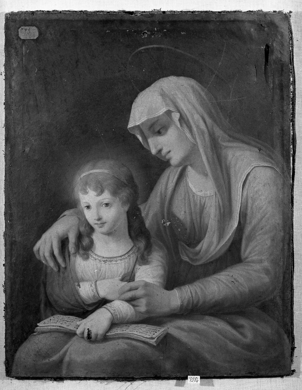 educazione di Maria Vergine (dipinto) di Benvenuti Pietro (attribuito) (fine/inizio secc. XVIII/ XIX)