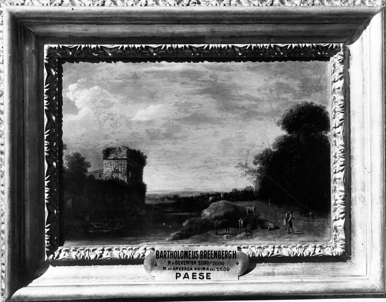 paesaggio fluviale (dipinto) di Bartholomaeus (attribuito) (sec. XVIII)