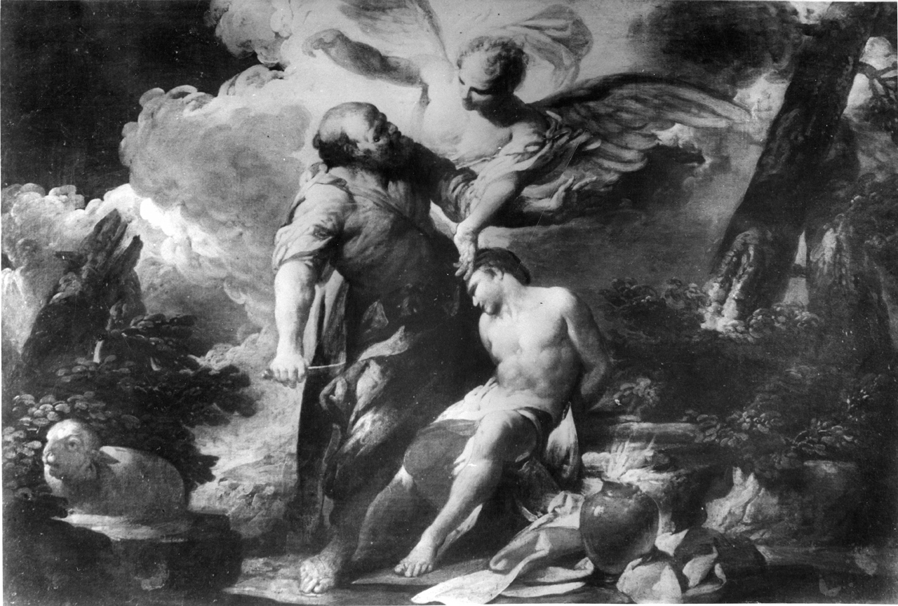 sacrificio di Abramo (dipinto) di Ferretti Giovanni Domenico (attribuito) (sec. XVIII)