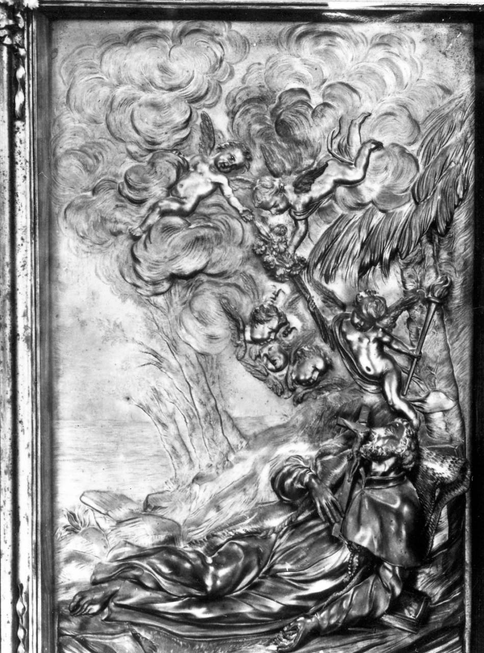morte di San Francesco Saverio (rilievo) di Soldani Benzi Massimiliano (sec. XVII)