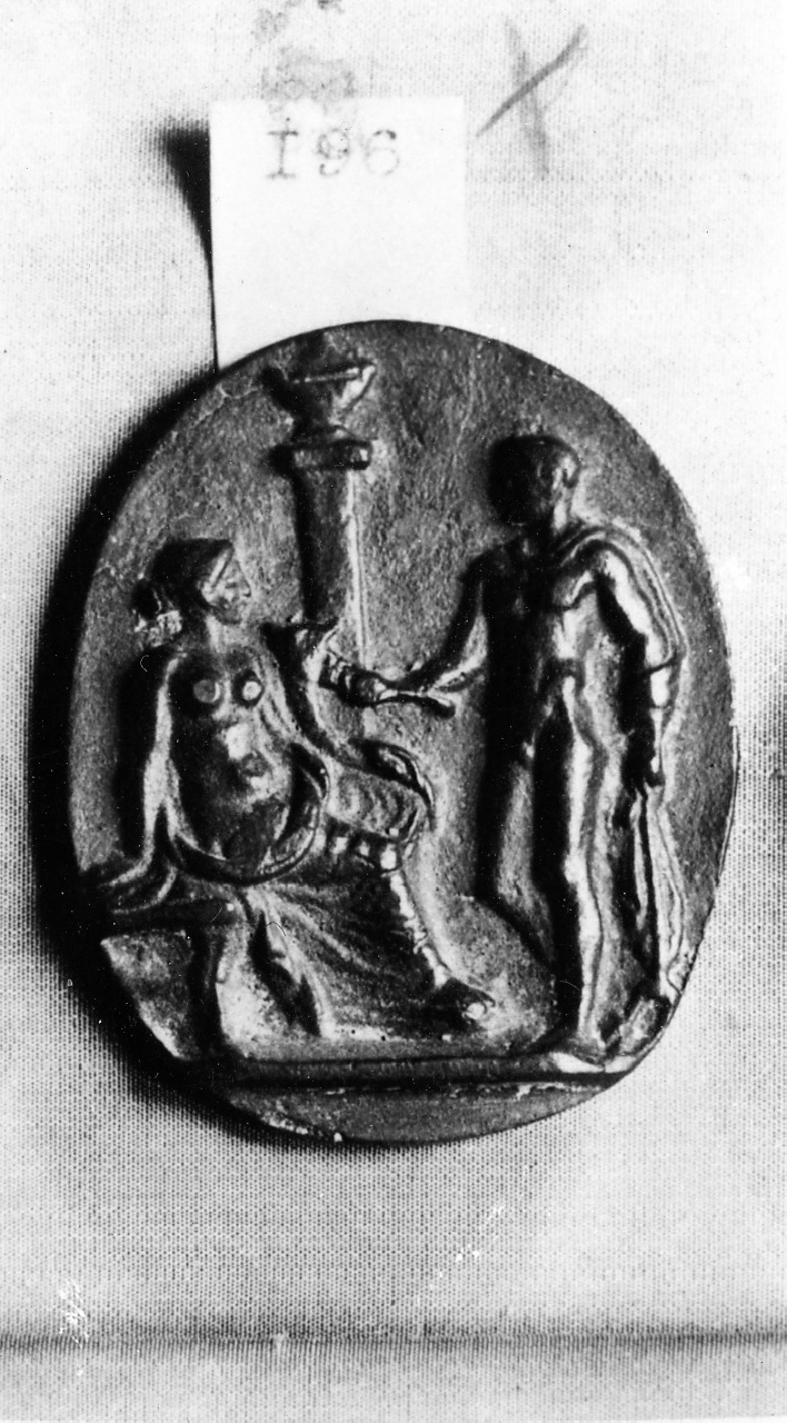 Trittolemo davanti a Cesare (placchetta) - manifattura fiorentina (ultimo quarto sec. XV)