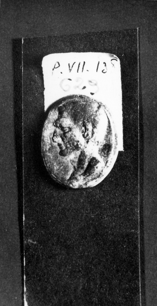 busto di uomo (placchetta) - manifattura italiana (sec. XVI)