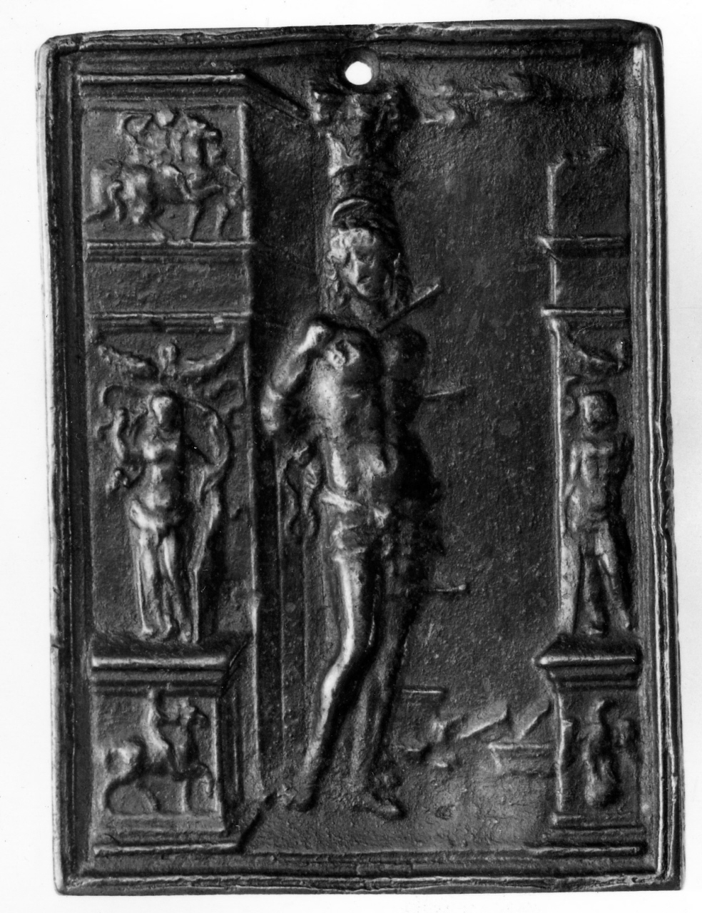 San Sebastiano (placchetta) di Mondella Galeazzo detto Moderno (fine/inizio secc. XV/ XVI)