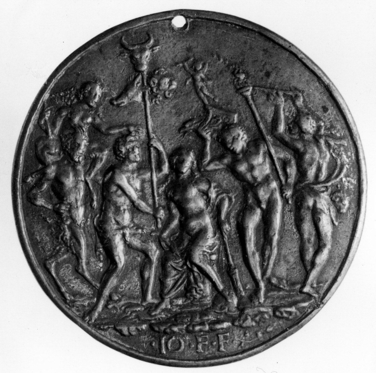 Arianna abbandonata sull'isola di Nasso (placchetta) di Maestro IO.F.F (fine/inizio secc. XV/ XVI)