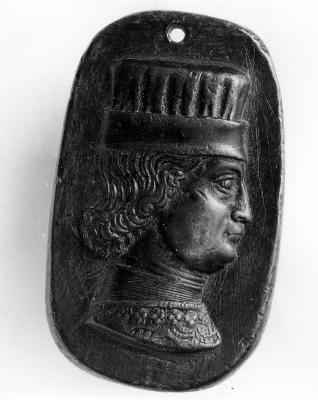 ritratto di Borso d'Este (placchetta) - manifattura ferrarese (ultimo quarto sec. XV)