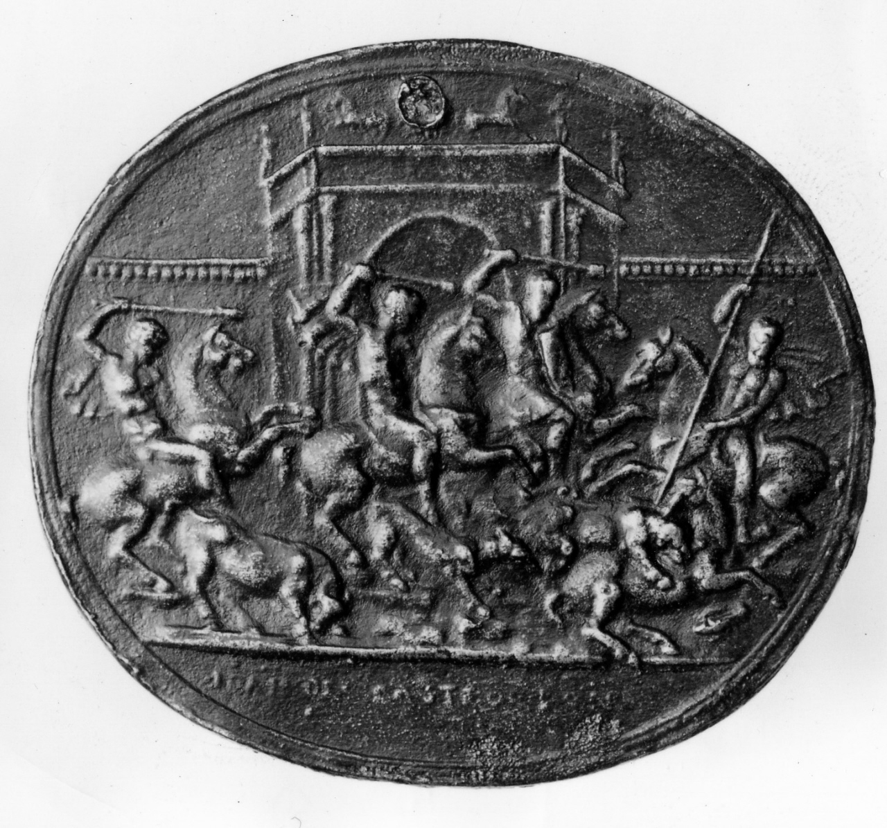 battaglia (placchetta) di Bernardi Giovanni Desiderio (prima metà sec. XVI)