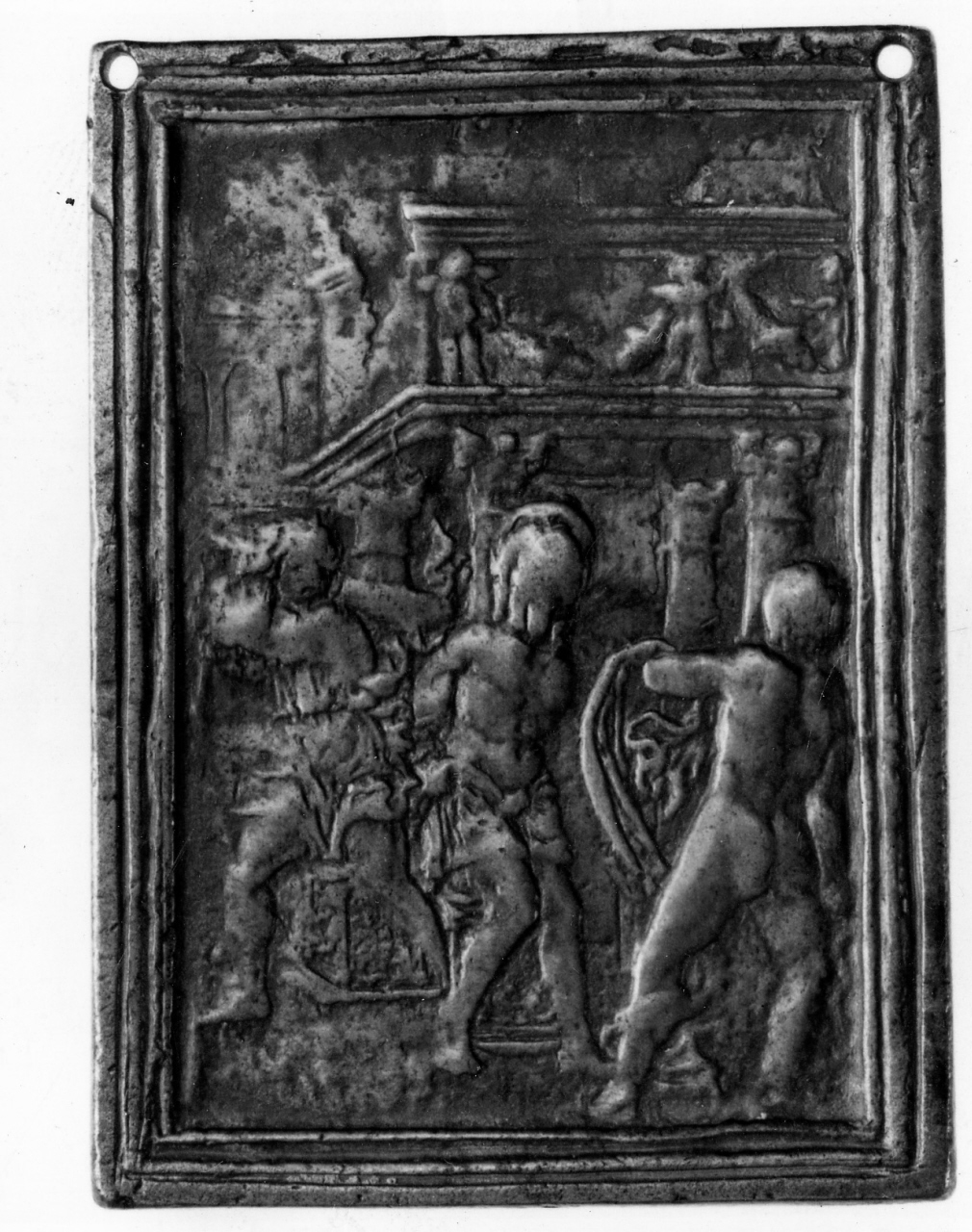 flagellazione di Cristo (placchetta) - manifattura milanese (fine/inizio secc. XV/ XVI)