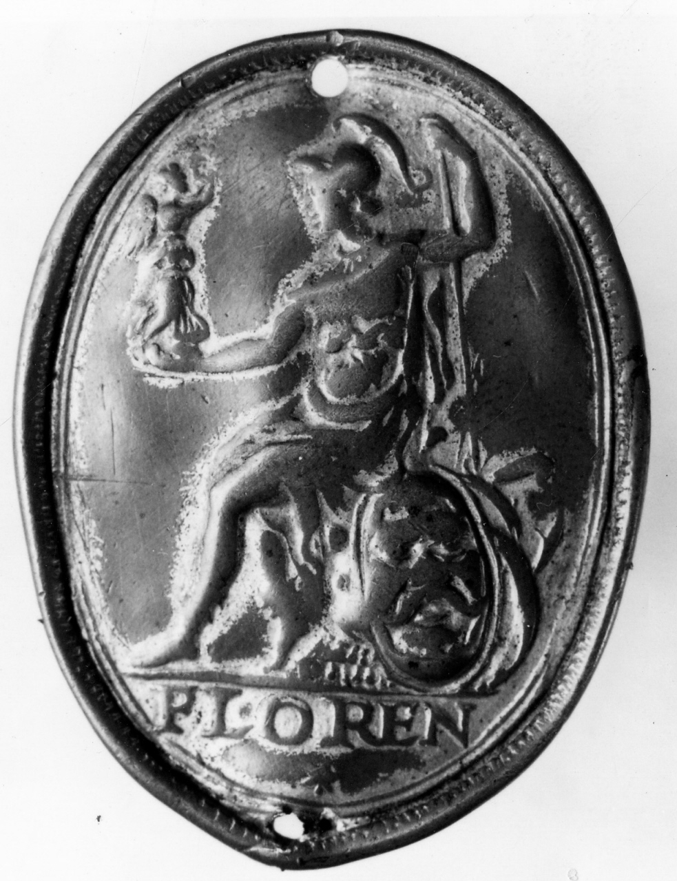 allegoria di Firenze (placchetta) - manifattura italiana (sec. XVI)