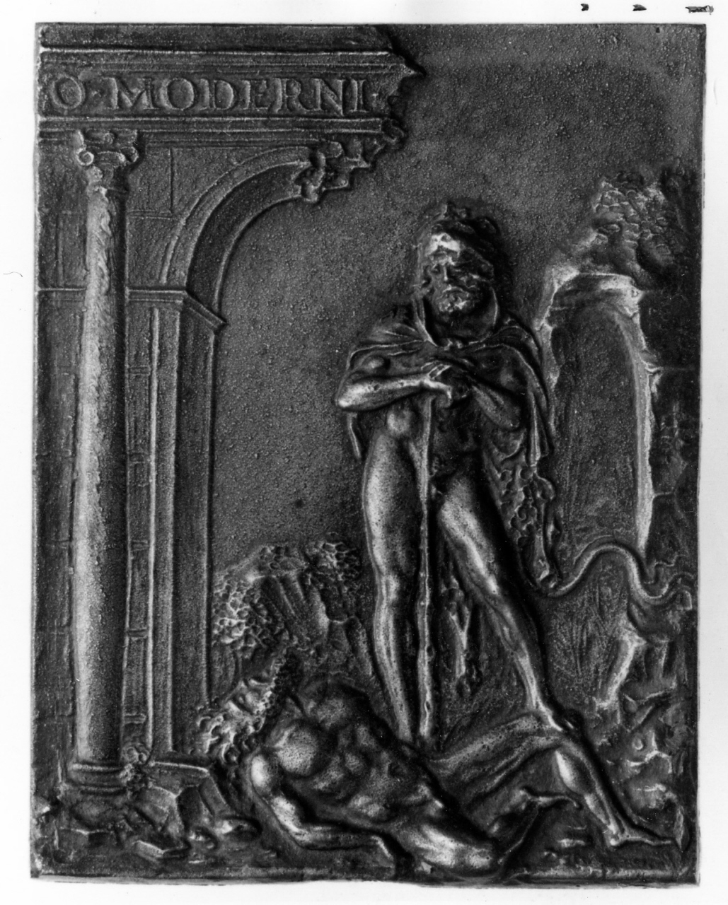 Ercole e Anteo (placchetta) di Mondella Galeazzo detto Moderno (fine/inizio secc. XV/ XVI)