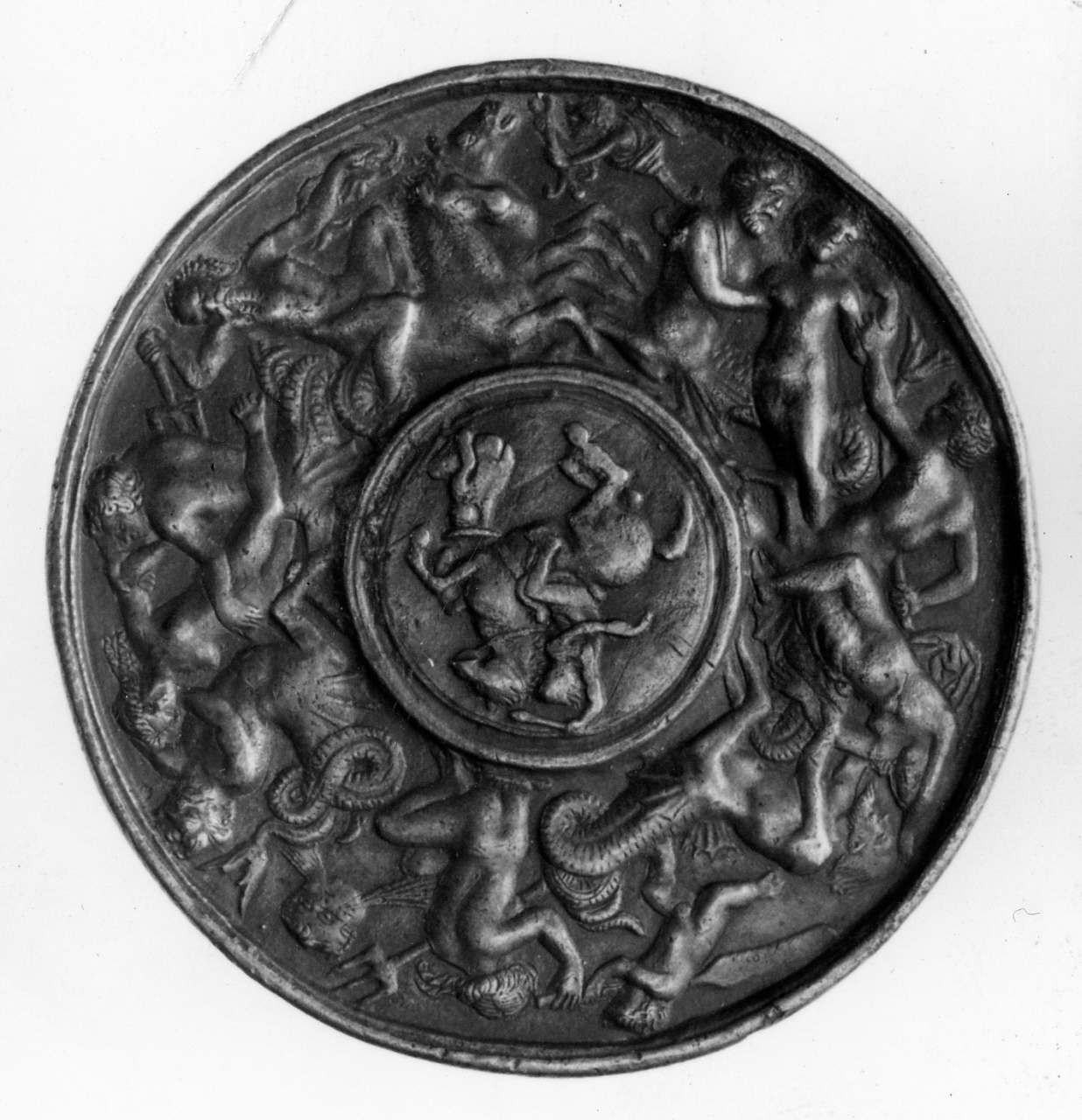 Nereidi e tritoni (placchetta) di Maestro IO.F.F (fine/inizio secc. XV/ XVI)