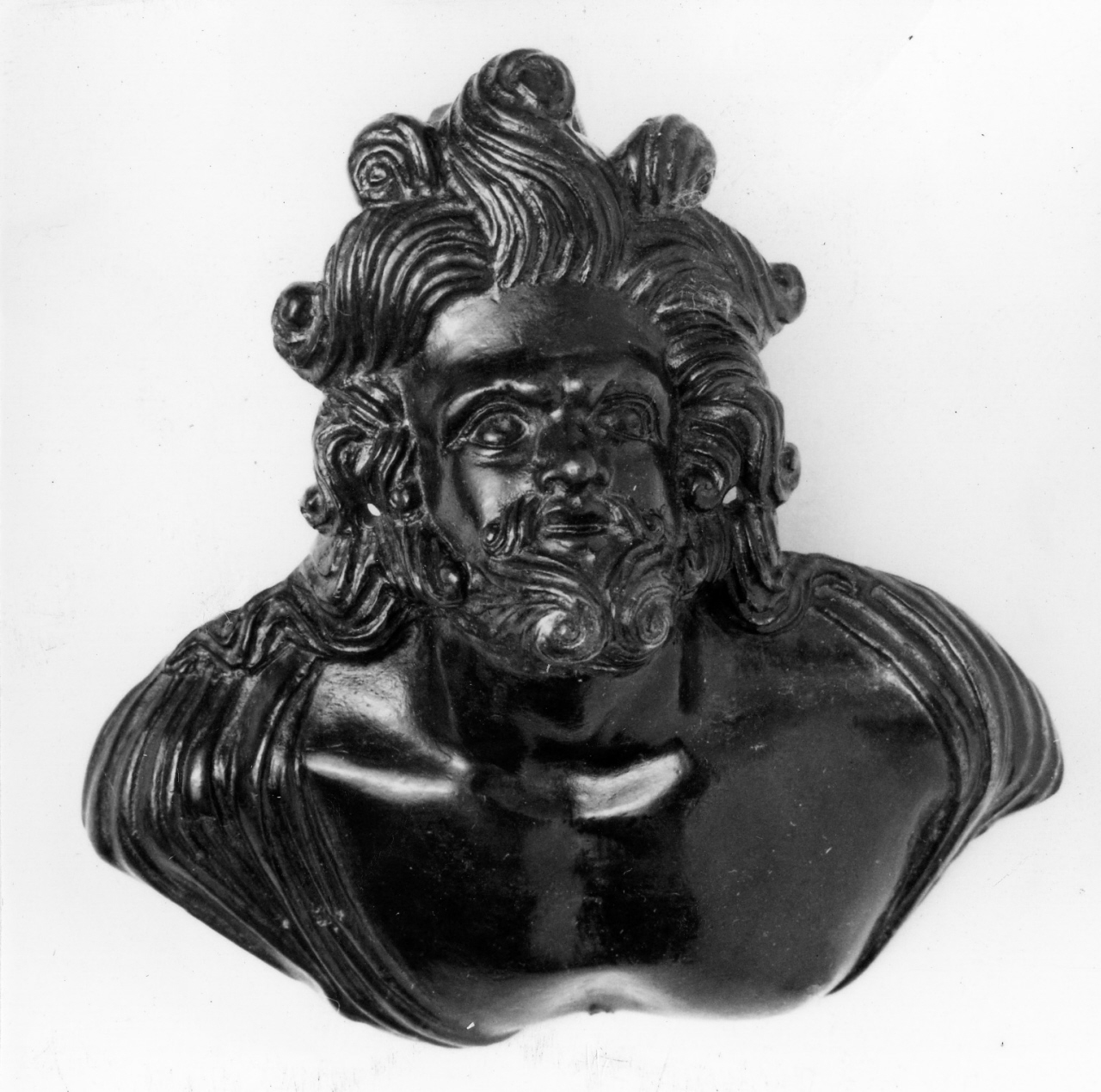 busto maschile (placchetta) - manifattura italiana (sec. XVI)