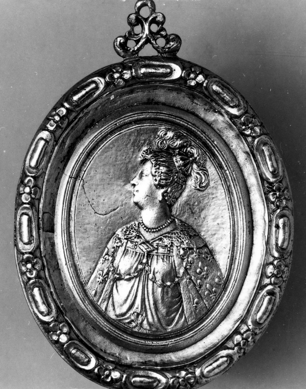 busto femminile (placchetta) - manifattura italiana (prima metà sec. XVII)