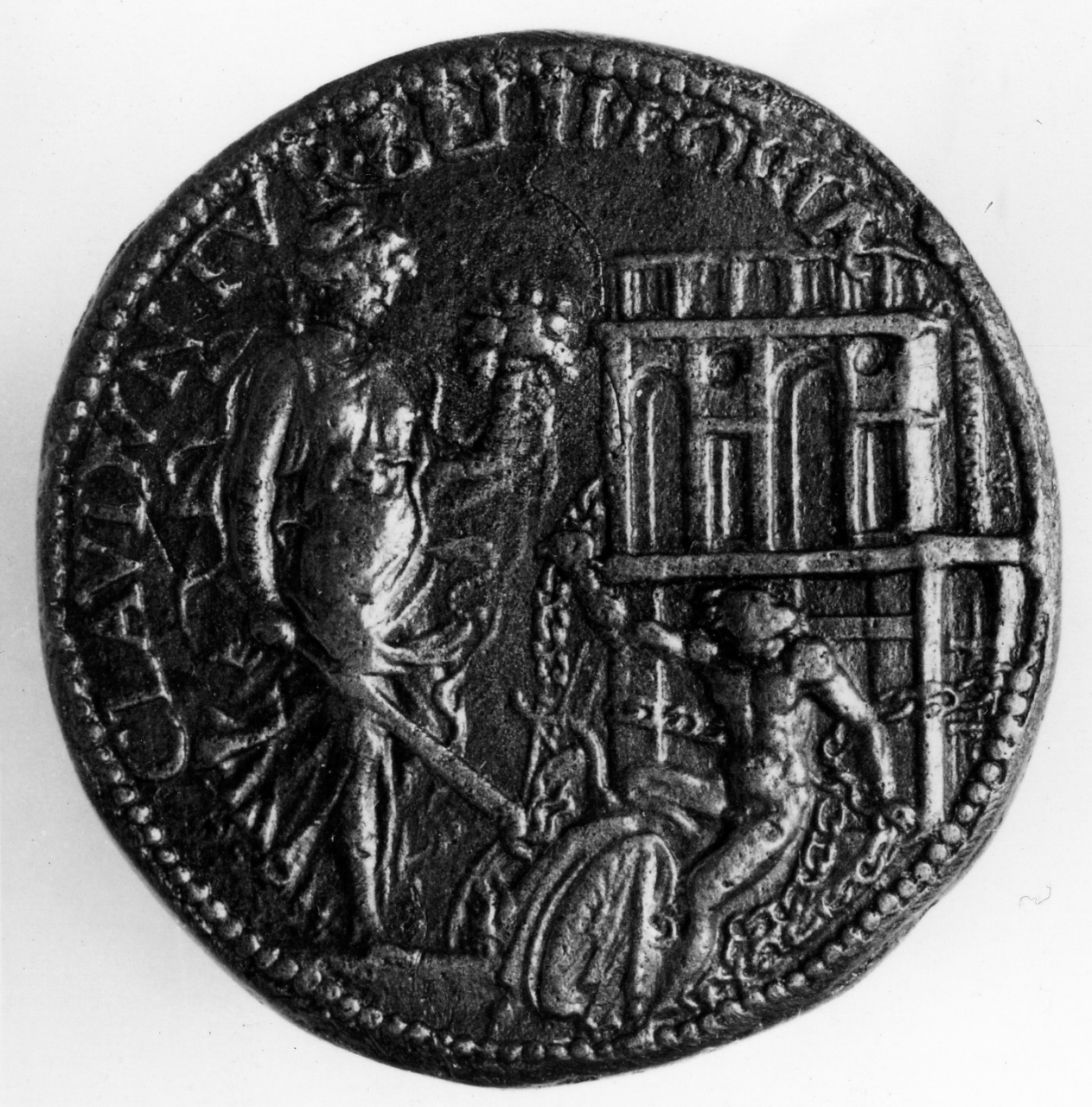 allegoria della pace (placchetta) - manifattura italiana (sec. XVI)