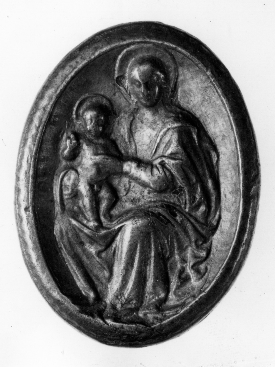 Madonna con Bambino (placchetta) - manifattura italiana (seconda metà sec. XV)