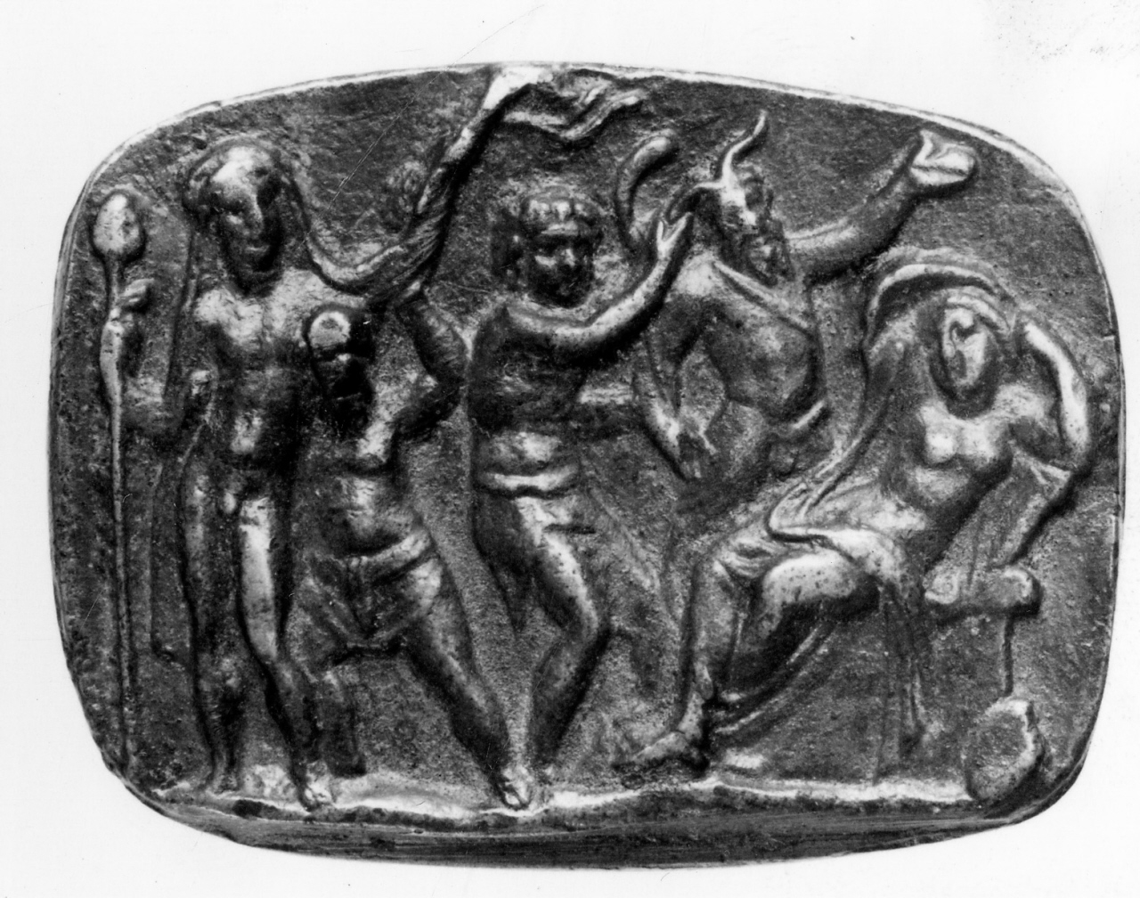 Bacco e Arianna (placchetta) - manifattura italiana (fine sec. XV)