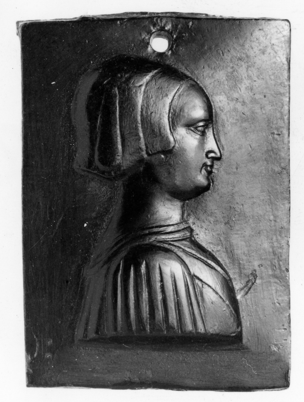 busto femminile (placchetta) - manifattura Italia settentrionale (seconda metà sec. XV)