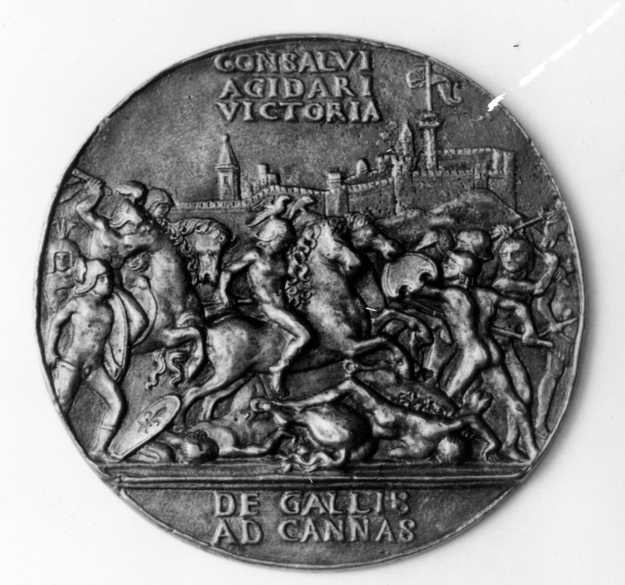 battaglia di Canne (placchetta) - manifattura italiana (fine/inizio secc. XV/ XVI)