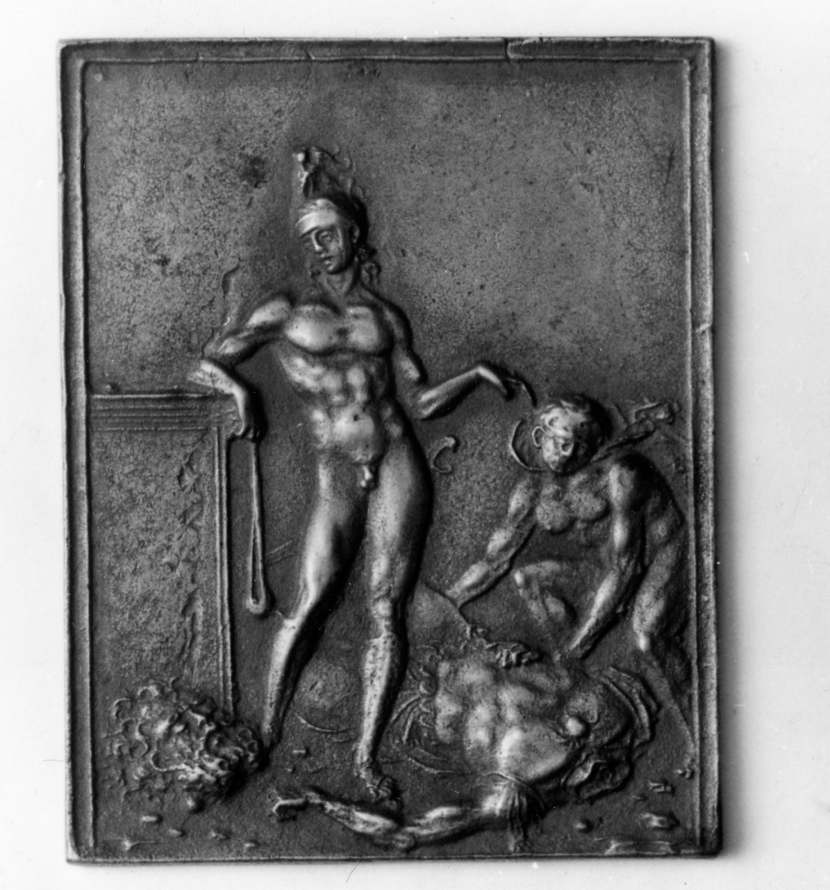 David e Golia (placchetta) di Mondella Galeazzo detto Moderno (fine/inizio secc. XV/ XVI)