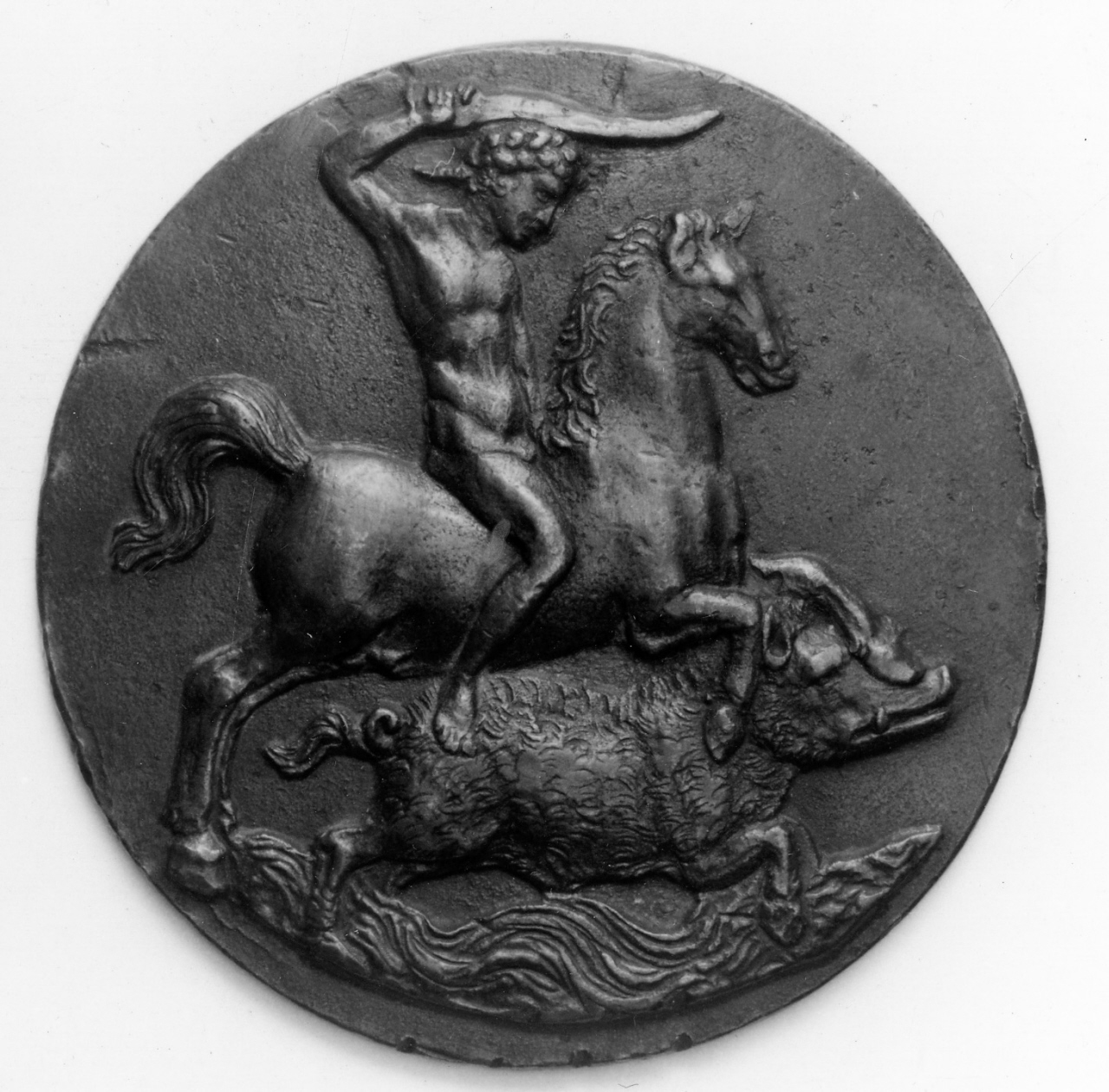 Meleagro a cavallo (placchetta) - manifattura italiana (fine/inizio secc. XV/ XVI)