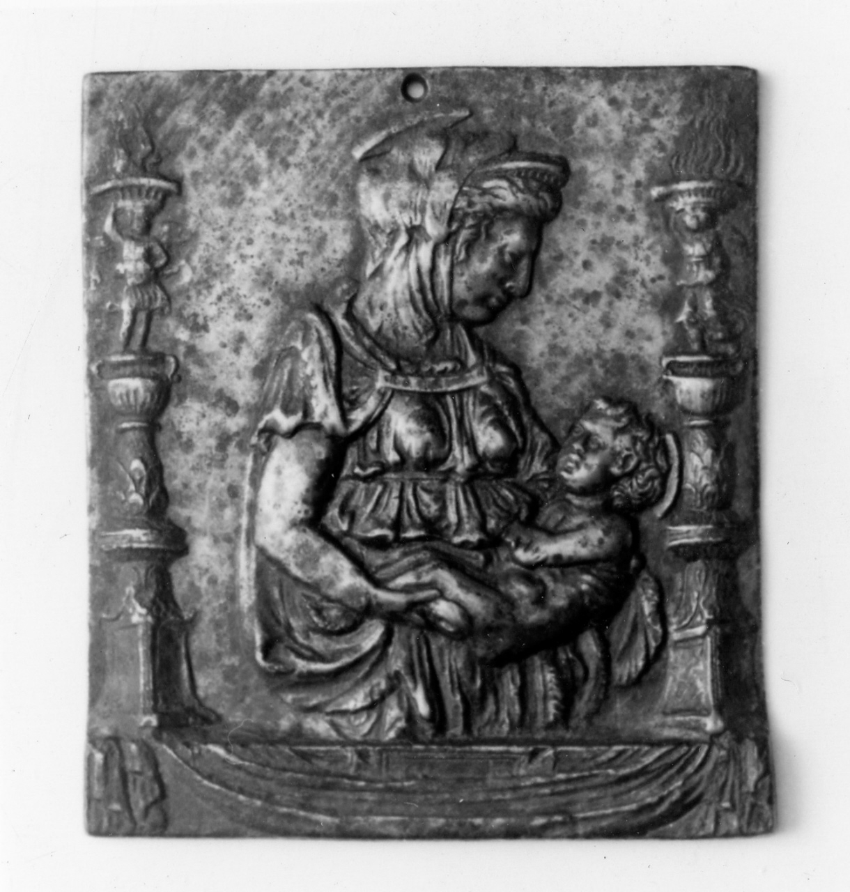 Madonna con Bambino (placchetta) - manifattura italiana (seconda metà sec. XV)