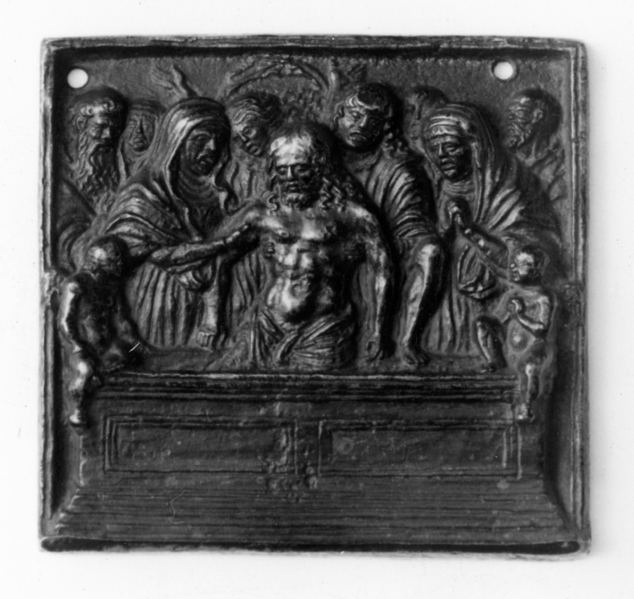 deposizione di Cristo nel sepolcro (placchetta) di Briosco Andrea (fine/inizio secc. XV/ XVI)