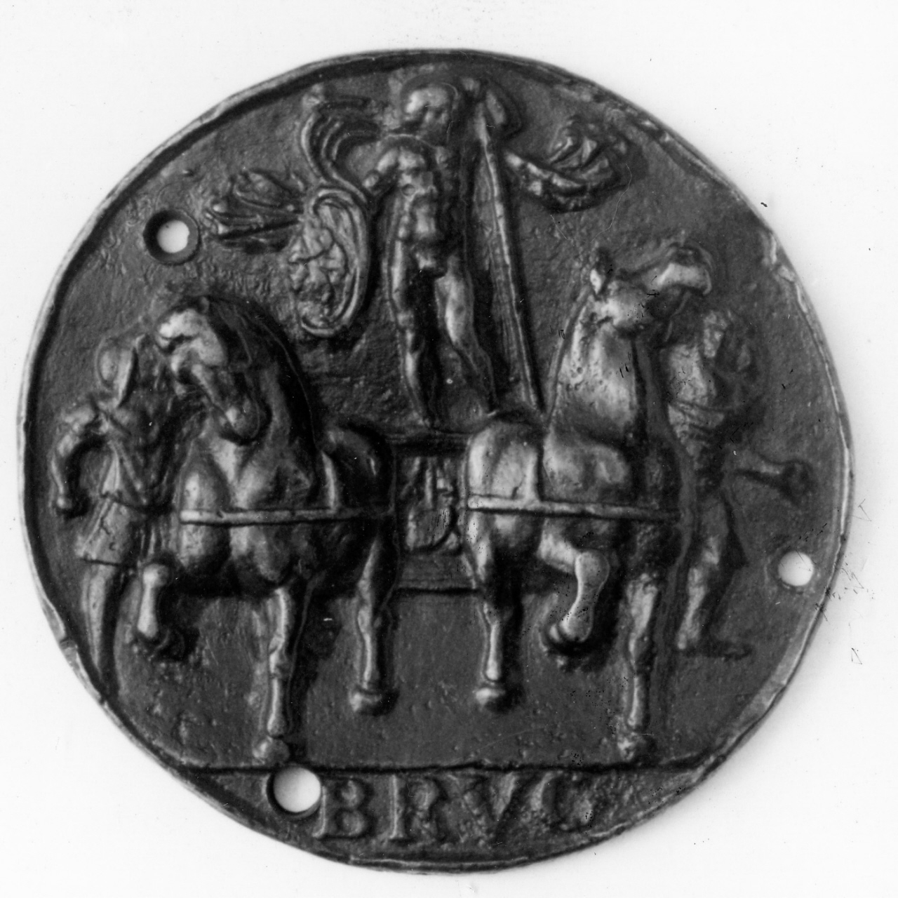 trionfo di un eroe (placchetta) - manifattura italiana (sec. XV)