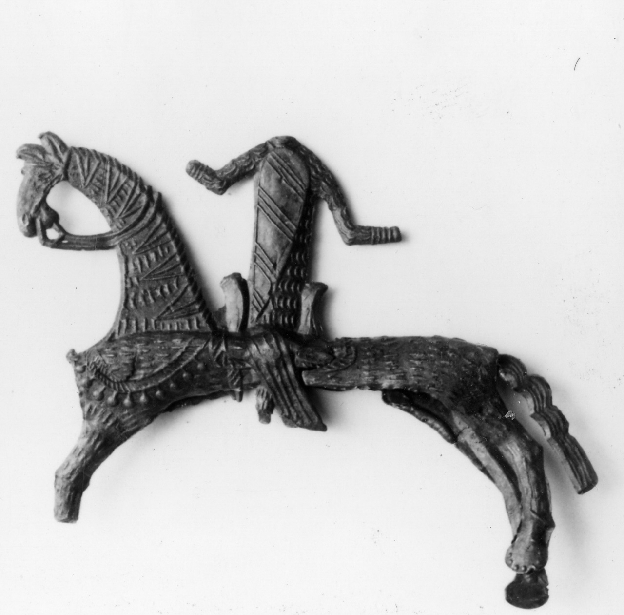 guerriero a cavallo (placchetta) - manifattura italiana (?) (sec. XIII)